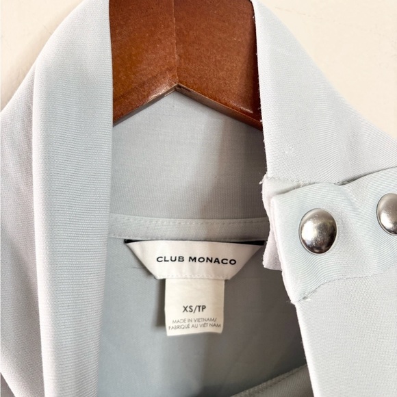 Club Monaco mock pullover modal stretch soft sweatshirt size XS grey/blue - Picture 4 of 6